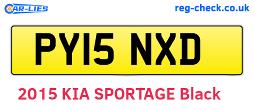 PY15NXD are the vehicle registration plates.