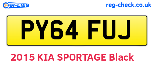 PY64FUJ are the vehicle registration plates.