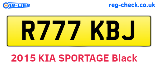 R777KBJ are the vehicle registration plates.