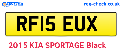 RF15EUX are the vehicle registration plates.