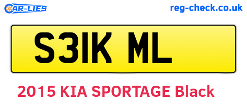 S31KML are the vehicle registration plates.