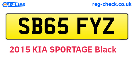 SB65FYZ are the vehicle registration plates.
