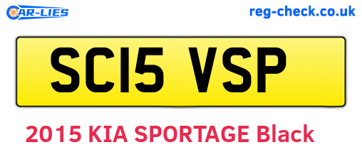 SC15VSP are the vehicle registration plates.