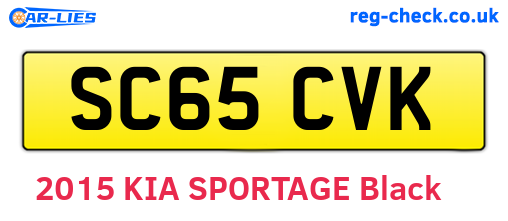 SC65CVK are the vehicle registration plates.