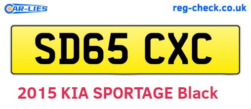 SD65CXC are the vehicle registration plates.