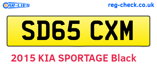 SD65CXM are the vehicle registration plates.