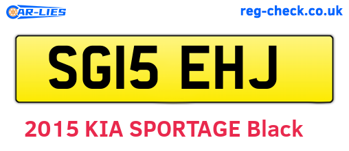 SG15EHJ are the vehicle registration plates.