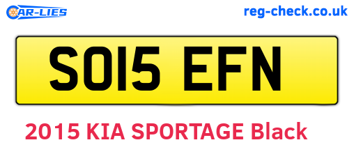 SO15EFN are the vehicle registration plates.