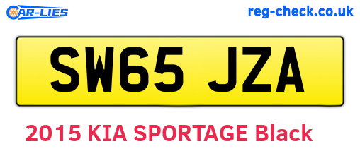 SW65JZA are the vehicle registration plates.