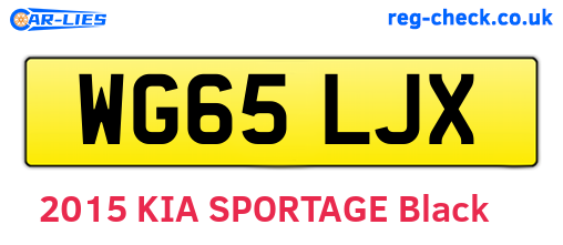 WG65LJX are the vehicle registration plates.