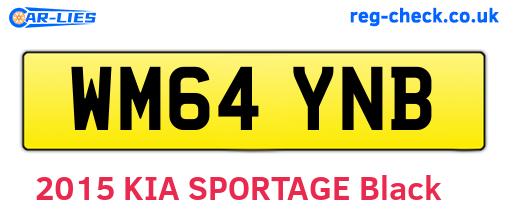 WM64YNB are the vehicle registration plates.
