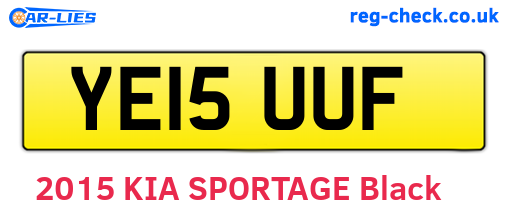 YE15UUF are the vehicle registration plates.