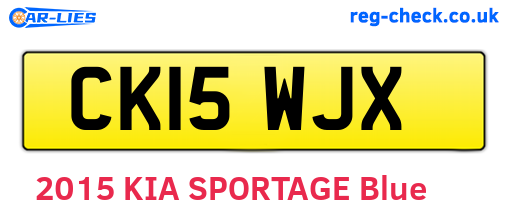 CK15WJX are the vehicle registration plates.