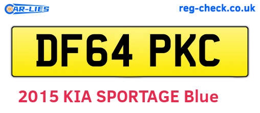 DF64PKC are the vehicle registration plates.