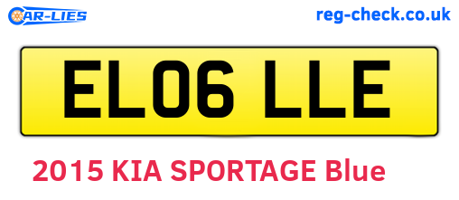 EL06LLE are the vehicle registration plates.