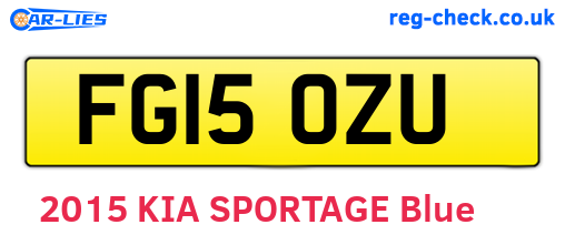 FG15OZU are the vehicle registration plates.