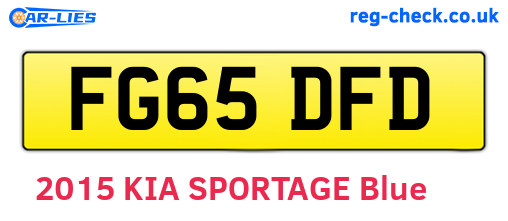 FG65DFD are the vehicle registration plates.