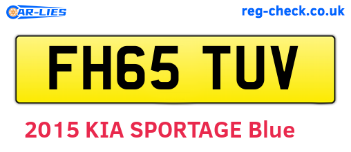 FH65TUV are the vehicle registration plates.