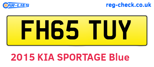 FH65TUY are the vehicle registration plates.