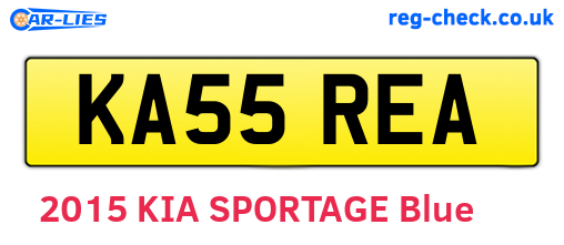 KA55REA are the vehicle registration plates.