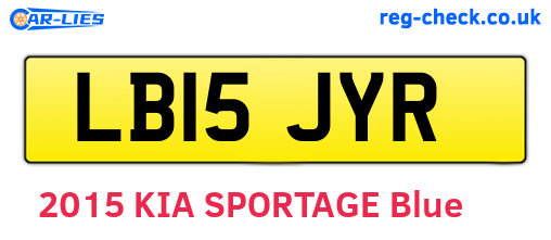 LB15JYR are the vehicle registration plates.
