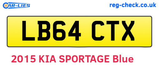 LB64CTX are the vehicle registration plates.