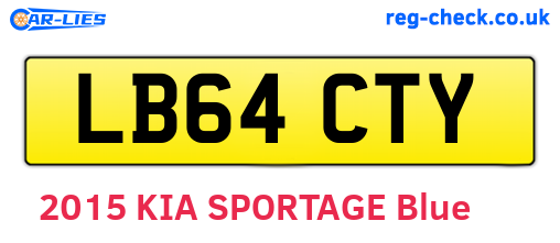 LB64CTY are the vehicle registration plates.