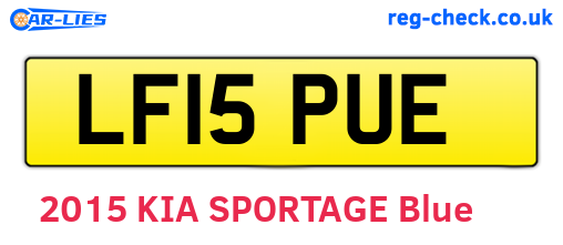 LF15PUE are the vehicle registration plates.