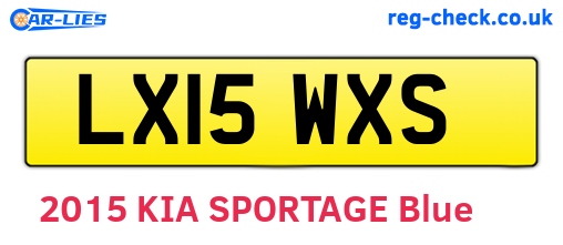 LX15WXS are the vehicle registration plates.