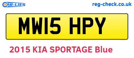 MW15HPY are the vehicle registration plates.