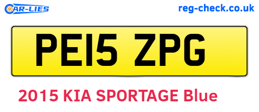 PE15ZPG are the vehicle registration plates.