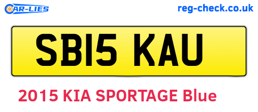 SB15KAU are the vehicle registration plates.