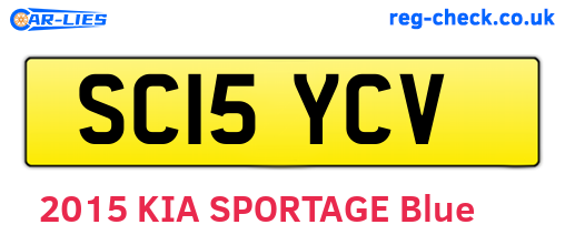 SC15YCV are the vehicle registration plates.