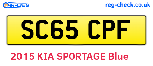 SC65CPF are the vehicle registration plates.