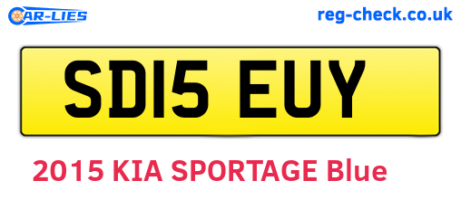 SD15EUY are the vehicle registration plates.