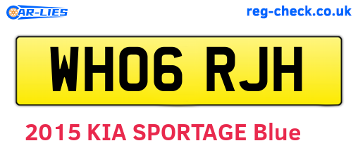 WH06RJH are the vehicle registration plates.