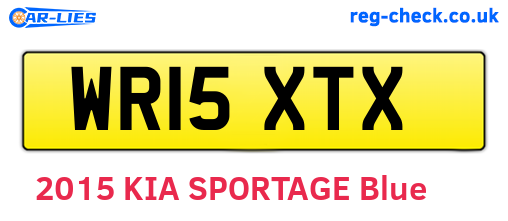 WR15XTX are the vehicle registration plates.