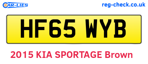 HF65WYB are the vehicle registration plates.