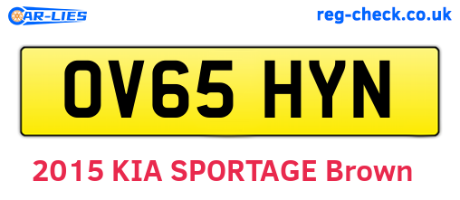OV65HYN are the vehicle registration plates.