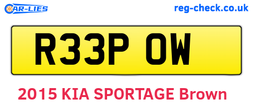 R33POW are the vehicle registration plates.
