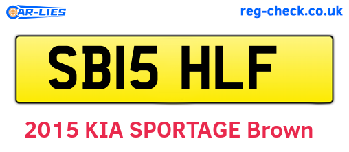 SB15HLF are the vehicle registration plates.