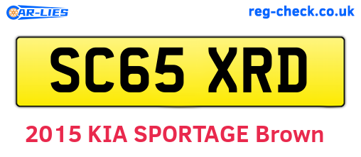 SC65XRD are the vehicle registration plates.