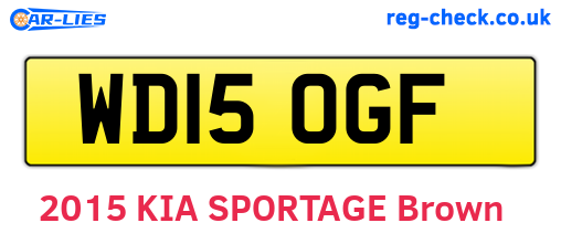 WD15OGF are the vehicle registration plates.