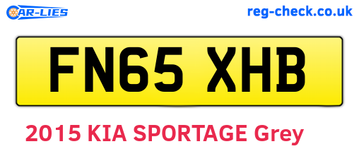 FN65XHB are the vehicle registration plates.