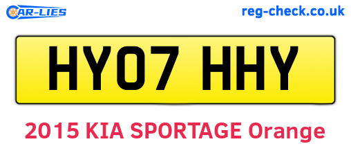 HY07HHY are the vehicle registration plates.
