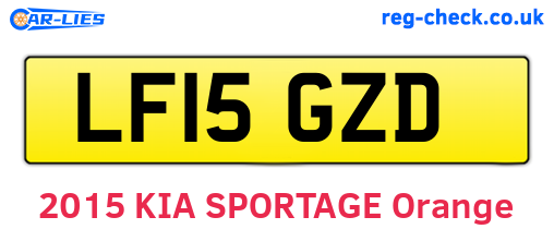 LF15GZD are the vehicle registration plates.