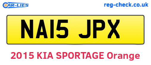 NA15JPX are the vehicle registration plates.