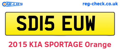 SD15EUW are the vehicle registration plates.