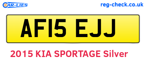 AF15EJJ are the vehicle registration plates.