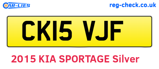 CK15VJF are the vehicle registration plates.